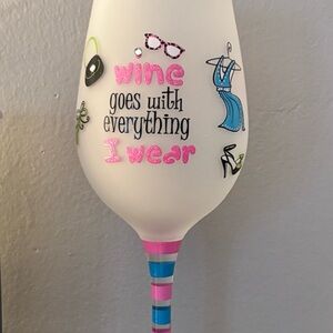 Stylish Wine Glass with Fun Design